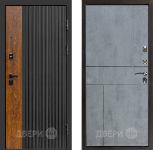 Входная металлическая Дверь Престиж Prestizh Горизонт Бетон темный в Дубне