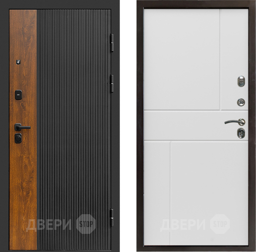 Входная металлическая Дверь Престиж Prestizh Горизонт Бетон белый в Дубне