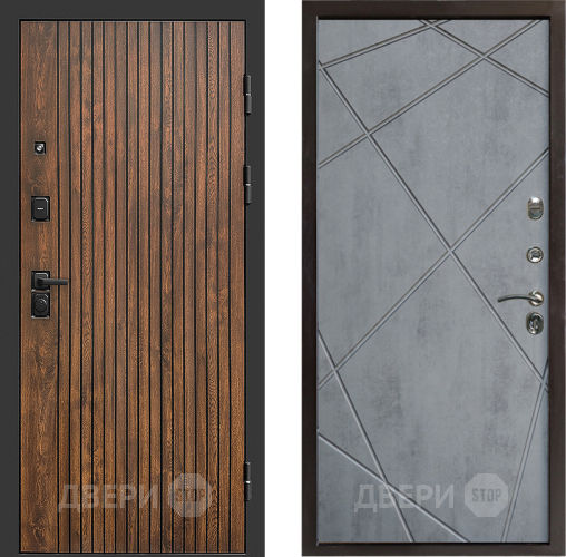 Входная металлическая Дверь Престиж Tvist Лучи Бетон темный в Дубне