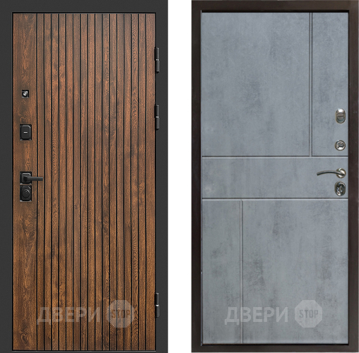 Входная металлическая Дверь Престиж Tvist Горизонт Бетон темный в Дубне