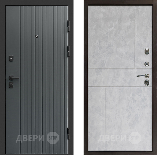 Входная металлическая Дверь Престиж Tvist Grey Горизонт Бетон светлый в Дубне