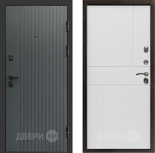 Входная металлическая Дверь Престиж Tvist Grey Горизонт Бетон белый в Дубне