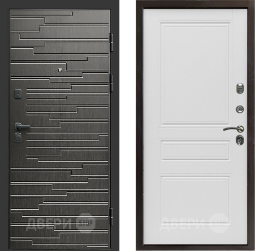 Входная металлическая Дверь Престиж Rivera Классика Лиственница белая в Дубне