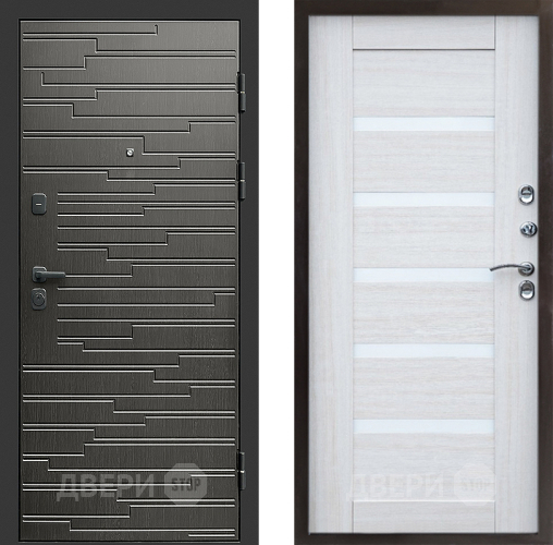 Входная металлическая Дверь Престиж Rivera Царга Лиственница белая в Дубне