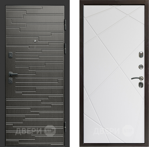 Входная металлическая Дверь Престиж Rivera Лучи Бетон белый в Дубне