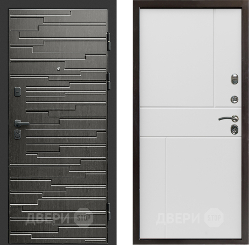 Входная металлическая Дверь Престиж Rivera Горизонт Бетон белый в Дубне