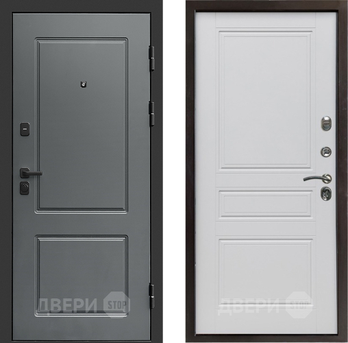 Входная металлическая Дверь Престиж Verona Классика Белый матовый в Дубне