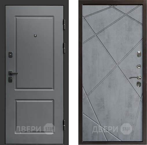 Входная металлическая Дверь Престиж Verona Лучи Бетон темный в Дубне