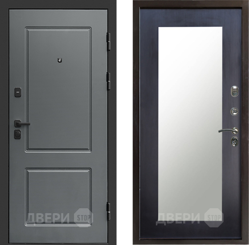 Входная металлическая Дверь Престиж Verona Зеркло Пастораль Венге в Дубне