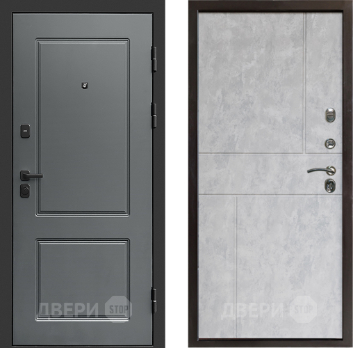 Входная металлическая Дверь Престиж Verona Горизонт Бетон светлый в Дубне