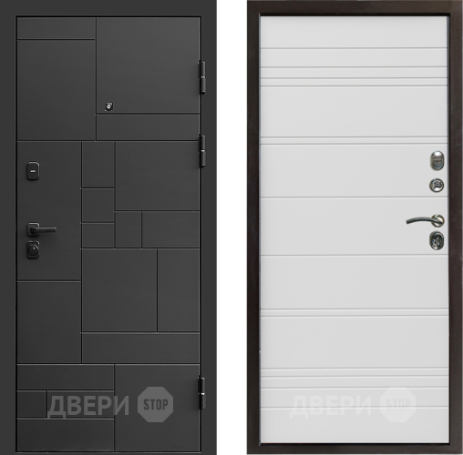 Входная металлическая Дверь Престиж Kvadro Line Белый в Дубне