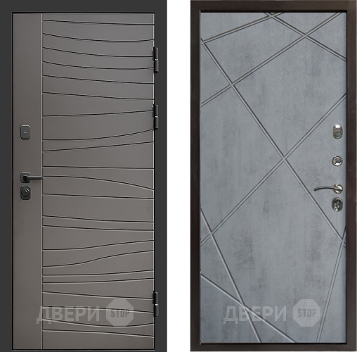 Входная металлическая Дверь Престиж Siciliya Лучи Бетон темный в Дубне