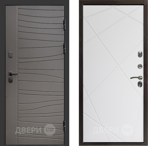 Входная металлическая Дверь Престиж Siciliya Лучи Бетон белый в Дубне