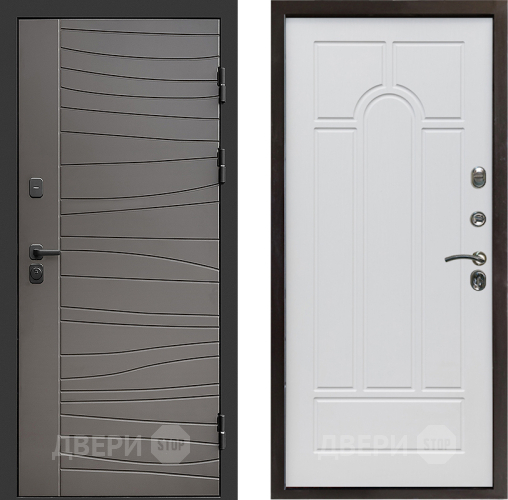 Входная металлическая Дверь Престиж Siciliya Арка Белое дерево в Дубне