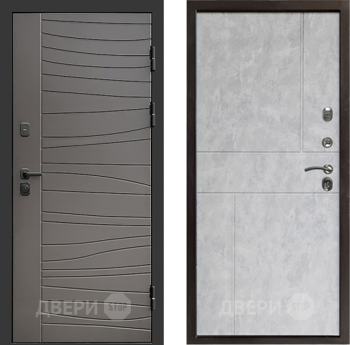 Входная металлическая Дверь Престиж Siciliya Горизонт Бетон светлый в Дубне