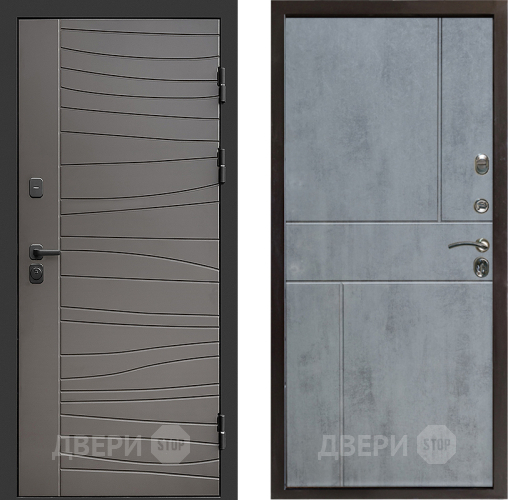Входная металлическая Дверь Престиж Siciliya Горизонт Бетон темный в Дубне