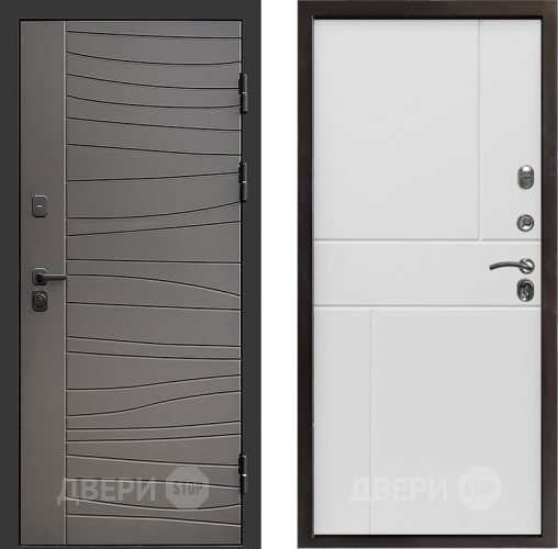 Входная металлическая Дверь Престиж Siciliya Горизонт Бетон белый в Дубне