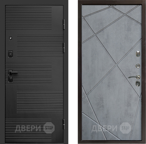Входная металлическая Дверь Престиж Favorit Лучи Бетон темный в Дубне