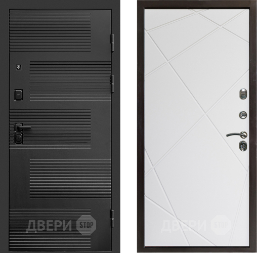 Входная металлическая Дверь Престиж Favorit Лучи Бетон белый в Дубне