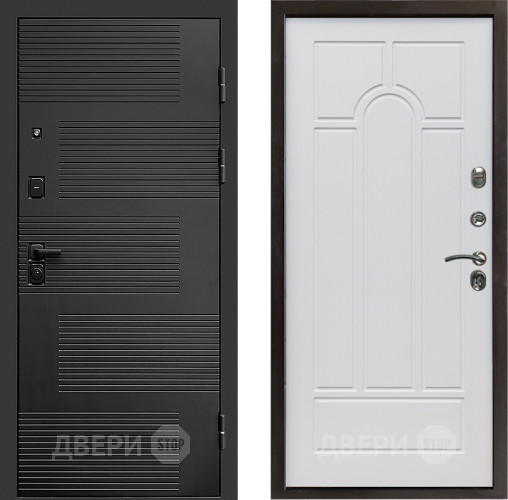 Входная металлическая Дверь Престиж Favorit Арка Белое дерево в Дубне