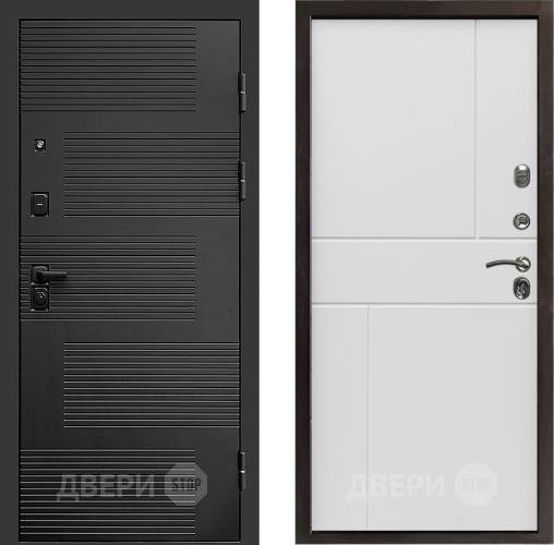 Входная металлическая Дверь Престиж Favorit Горизонт Бетон белый в Дубне