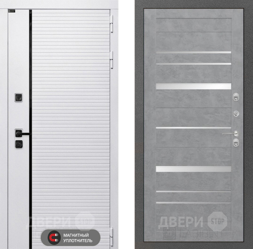 Входная металлическая Дверь Лабиринт (LABIRINT) Royal 20 Бетон светлый в Дубне