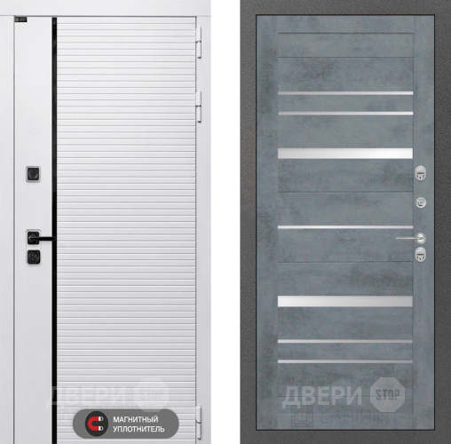 Входная металлическая Дверь Лабиринт (LABIRINT) Royal 20 Бетон темный в Дубне