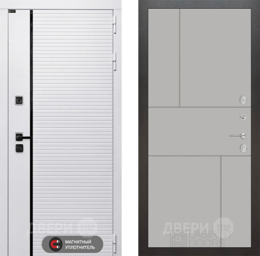 Входная металлическая Дверь Лабиринт (LABIRINT) Royal 21 Грей софт в Дубне