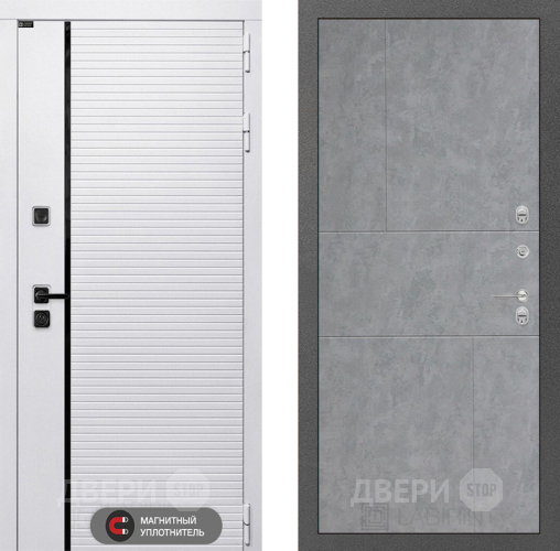 Входная металлическая Дверь Лабиринт (LABIRINT) Royal 21 Бетон светлый в Дубне