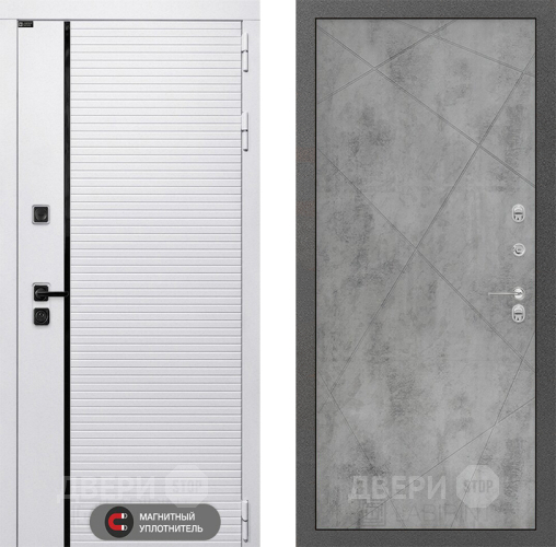 Входная металлическая Дверь Лабиринт (LABIRINT) Royal 24 Бетон светлый в Дубне