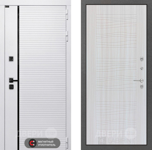 Входная металлическая Дверь Лабиринт (LABIRINT) Royal 06 Сандал белый в Дубне