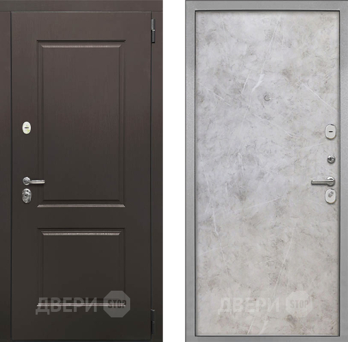 Входная металлическая Дверь Интекрон (INTECRON) Кампо Гладкая Мрамор светлый в Дубне