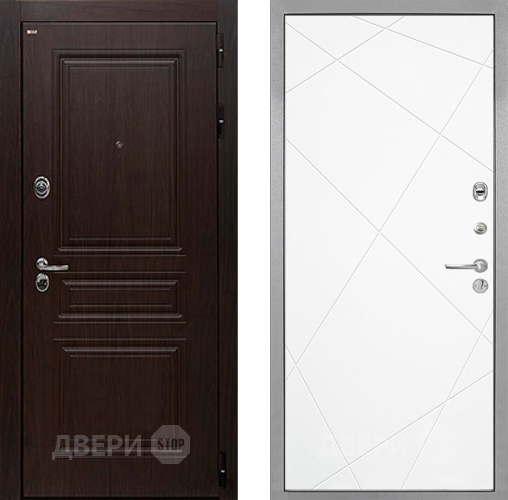 Входная металлическая Дверь Интекрон (INTECRON) Брайтон Тиковое Дерево Лучи-М Софт милк в Дубне