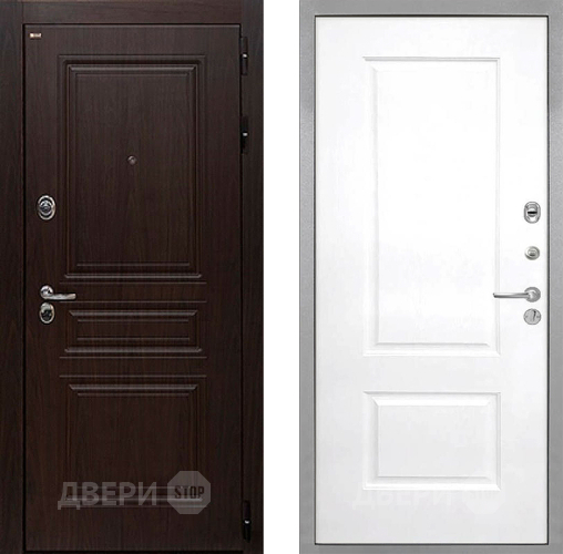 Входная металлическая Дверь Интекрон (INTECRON) Брайтон Тиковое Дерево Альба Роял Вуд белый в Дубне