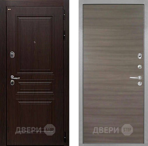 Входная металлическая Дверь Интекрон (INTECRON) Брайтон Тиковое Дерево Гладкая Дуб тоскано поперечный в Дубне