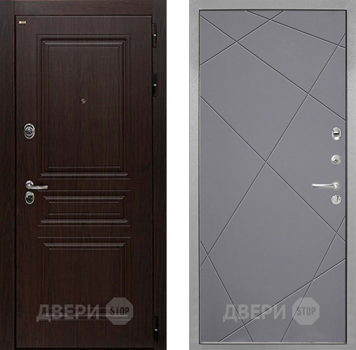 Дверь Интекрон (INTECRON) Брайтон Тиковое Дерево Лучи-М Графит софт в Дубне