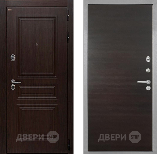 Входная металлическая Дверь Интекрон (INTECRON) Брайтон Тиковое Дерево Гладкая Эковенге поперечный в Дубне