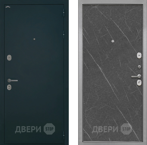 Входная металлическая Дверь Интекрон (INTECRON) Греция Гладкая Гранит лава оникс в Дубне
