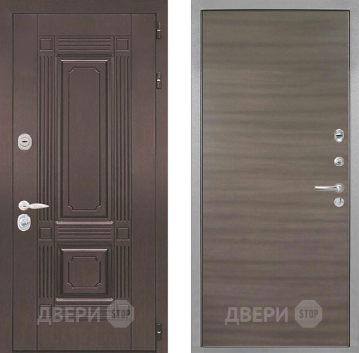 Входная металлическая Дверь Интекрон (INTECRON) Италия Гладкая Дуб тоскано поперечный в Дубне