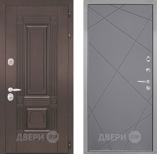 Входная металлическая Дверь Интекрон (INTECRON) Италия Лучи-М Графит софт в Дубне