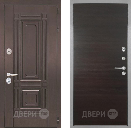 Входная металлическая Дверь Интекрон (INTECRON) Италия Гладкая Эковенге поперечный в Дубне