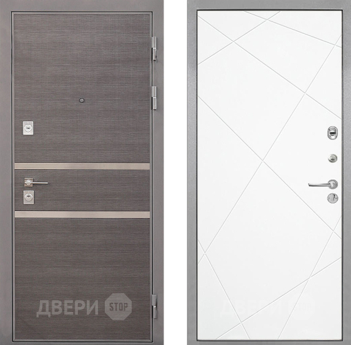 Входная металлическая Дверь Интекрон (INTECRON) Неаполь Лучи-М Софт милк в Дубне