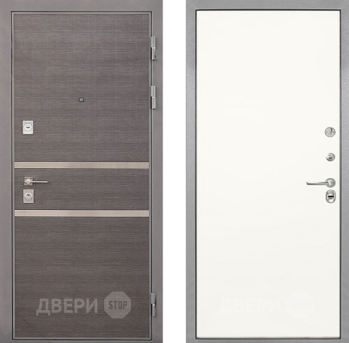 Входная металлическая Дверь Интекрон (INTECRON) Неаполь Гладкая Слоновая кость в Дубне