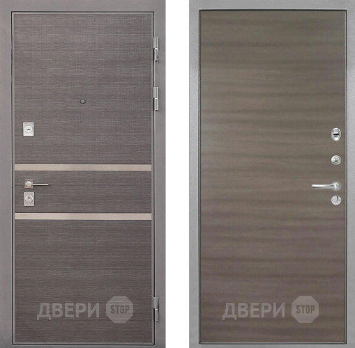 Входная металлическая Дверь Интекрон (INTECRON) Неаполь Гладкая Дуб тоскано поперечный в Дубне