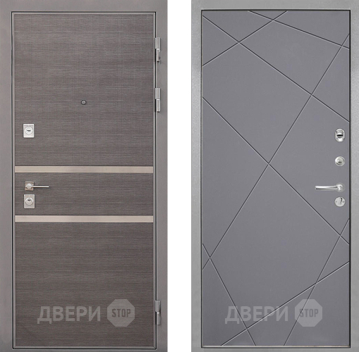 Входная металлическая Дверь Интекрон (INTECRON) Неаполь Лучи-М Графит софт в Дубне