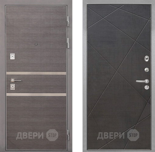 Входная металлическая Дверь Интекрон (INTECRON) Неаполь Лучи-М Венге распил кофе в Дубне