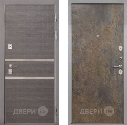 Входная металлическая Дверь Интекрон (INTECRON) Неаполь Гладкая Гранж в Дубне