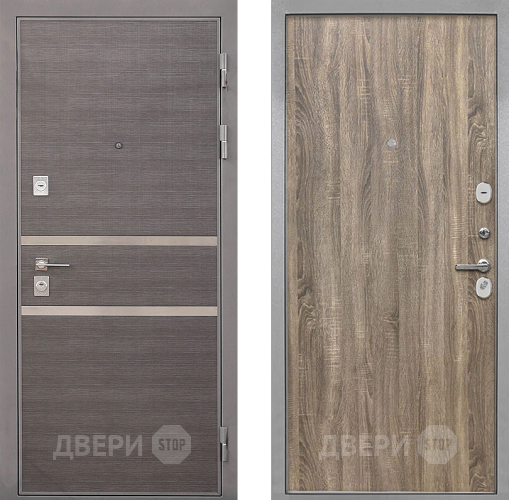 Входная металлическая Дверь Интекрон (INTECRON) Неаполь Гладкая Дуб турин в Дубне