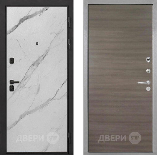 Дверь Интекрон (INTECRON) Профит Black Мрамор Арктик Гладкая Дуб тоскано поперечный в Дубне