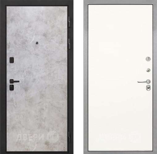 Дверь Интекрон (INTECRON) Профит Black Мрамор Светлый Гладкая Слоновая кость в Дубне